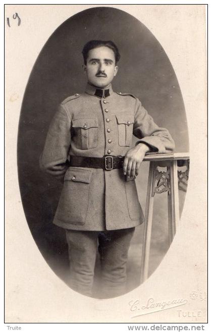 TULLE CARTE PHOTO D'UN SOLDAT