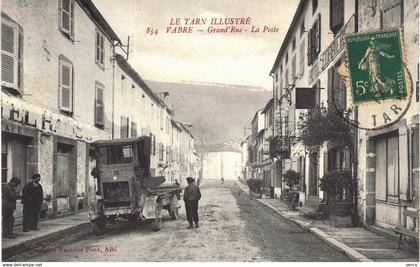 CARTE POSTALE Ancienne  de  VABRE - Grande Rue La Poste