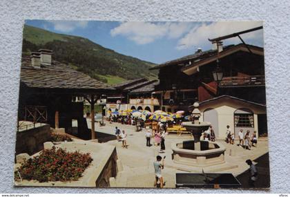 Cpm 1984, Valmorel, la place de Bourg Morel, Savoie 73