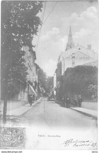 Carte Postale Ancienne de VALS-Grande Rue