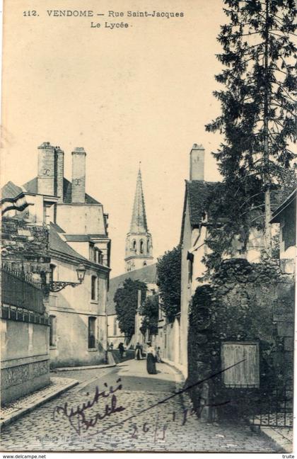 VENDOME RUE SAINT-JACQUES LE LYCEE  (CARTE GLACEE)