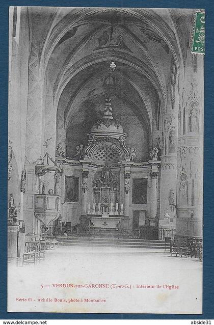 VERDUN SUR GARONNE - Intérieur de l' Eglise