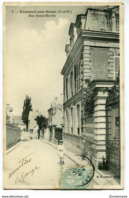 CPA - Carte Postale - France - Verneuil sur Seine - Rue Saint Martin (D13553)