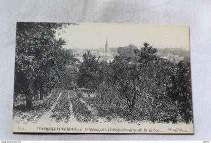 Verrières le Buisson, échappée sur l'église, vue prise de la côte, Essonne 91