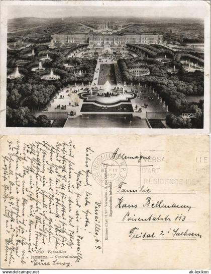 CPA Versailles Panorama Schloss Versailles 1937