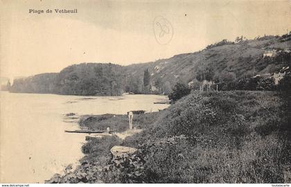 CPA 95 PLAGE VETHEUIL