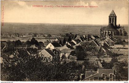 CPA VETHEUIL - Vue d'ensemble et perspective sur Lavancourt (107413)