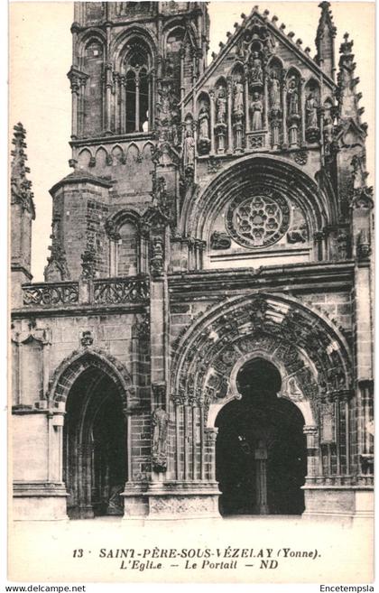 CPA Carte Postale France Vezelay Saint Père sous Vézelay L'église le Portail   VM74590