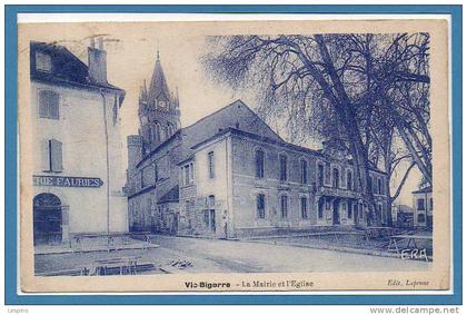 65 - VIC sur BIGORRE -- La Mairie et L'Eglise