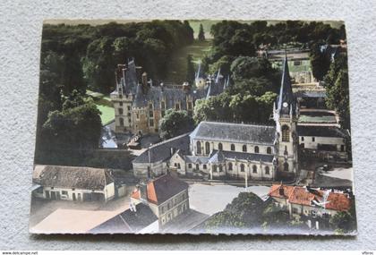 Cpm, Vigny, l'église et le château, Val d'Oise 95