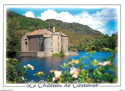 48 - Villefort - Le Château de Castanet - Construit sur un piton rocheux et cerné par les eaux du barrage de Villefort -