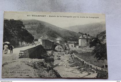 Villefort, entrée de la bourgade par la route de Langogne, Lozère 48