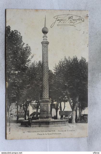 M351, Cpa 1905, Villefranche sur Saône, place de la sous préfecture, Rhône 69