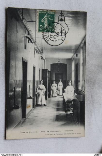 Cpa 1909, asile de Villejuif, pavillon d'isolement, intérieur, Val de Marne 94