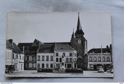 Cpsm, Villeneuve l'Archevêque, la place, Yonne 89