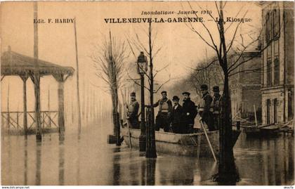 CPA Inondation Janvier 1910 VILLENEUVE la GARENNE Les Kiosque (413077)