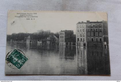 Villeneuve la Garenne, inondations janvier 1910, quai d'Asnières, Hauts de Seine 92