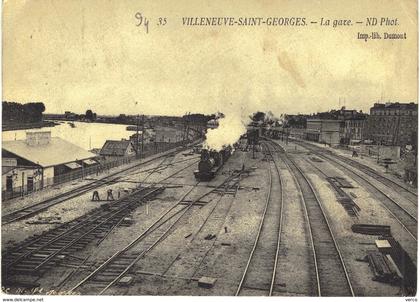 Carte Postale ANCIENNE de VILLENEUVE saint GEORGES - La Gare