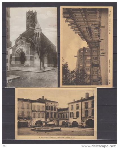 47 - Villeneuve sur Lot -  Lot de 21 Cartes