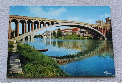 Cpm, Villeneuve sur Lot, les deux ponts, Lot et Garonne 47