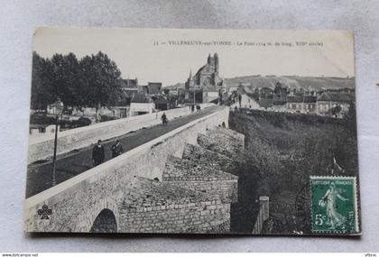 Villeneuve sur Yonne, le pont, Yonne 89