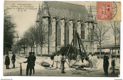 CPA - Carte Postale - France - Vincennes - Château de Vincennes - Cour du Château et Chapelle - 1908  (C8510)