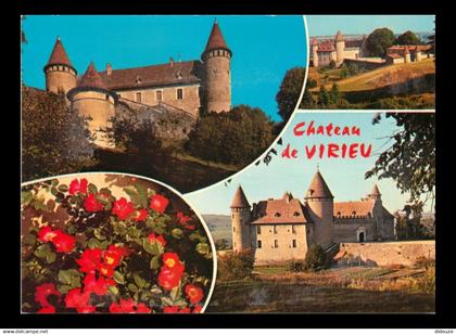 38 - Virieu - Le Château - Multivues - Fleurs - CPM - Carte Neuve - Voir Scans Recto-Verso