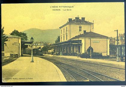 cpa du 38 Voiron  --   la Gare      JA22-06