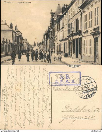 CPA Vouziers Vouziers Bournizel Strasse Feldost S.B.A.F.A 3 1916