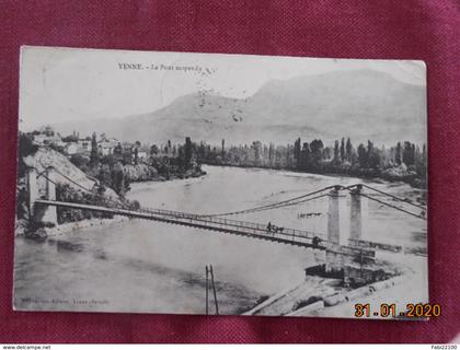 CPA - Yenne - Le Pont suspendu