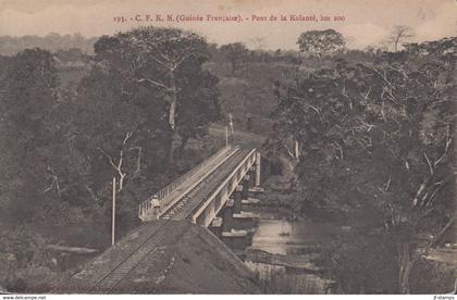 1917. GUINÉE. CARTE POSTALE (C.F.K.N. Guinee Francaise - Pont de la Kolaute, km 200) fine card... (Michel 18) - JF437007