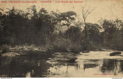 french guinea, Les Bords du Samou, River Scene (1913) Postcard