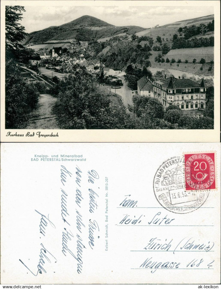 Freiersbach (Freyersbach)-Bad Peterstal-Griesbach Partie am Kurhaus 1953