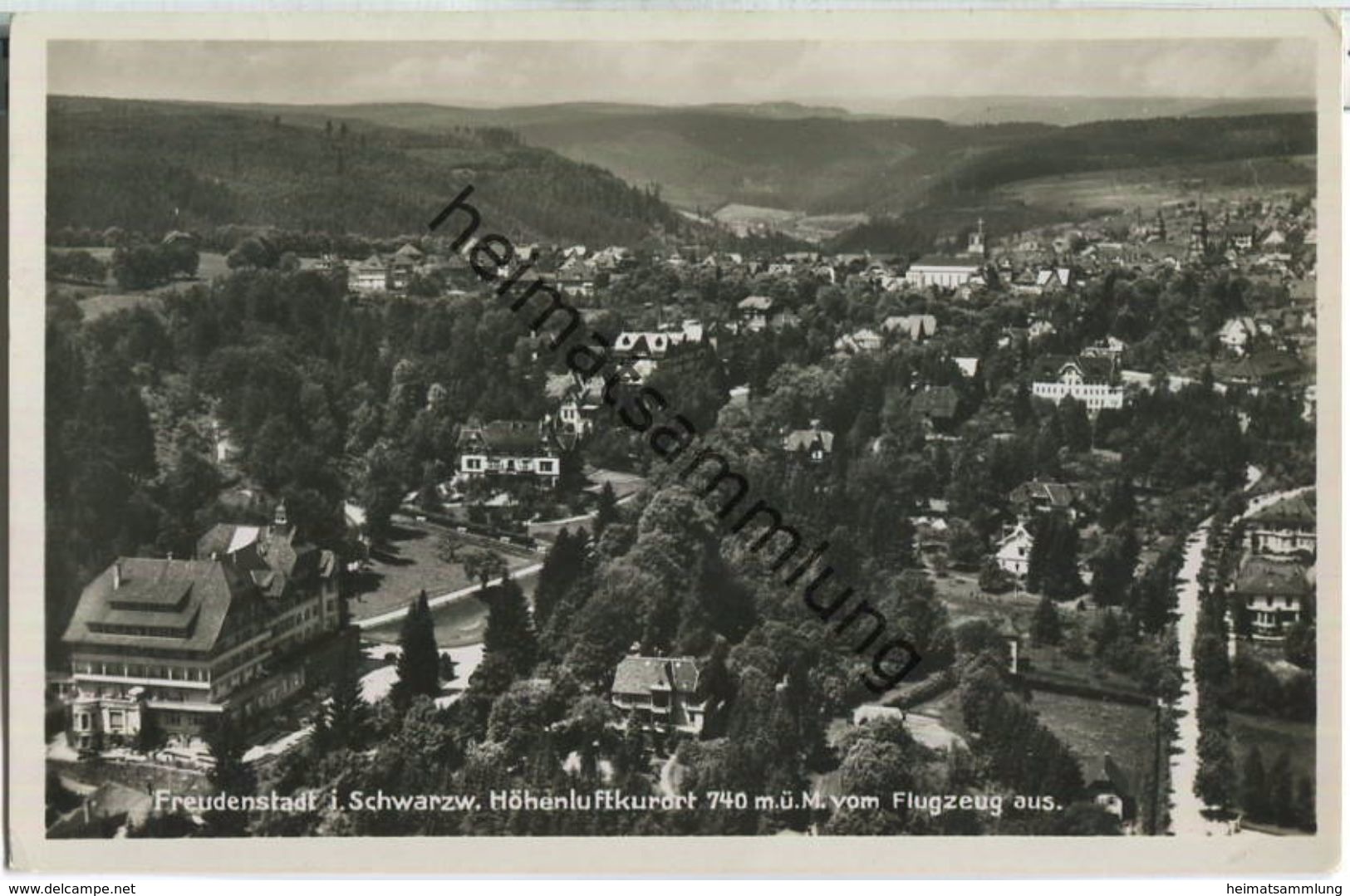 Freudenstadt - Flugzeugaufnahme - Foto-Ansichtskarte - Verlag G. Schnitzler Freudenstadt