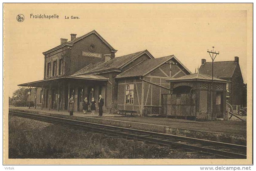 Froidchapelle :  La gare  (  station )   -  carte carnet