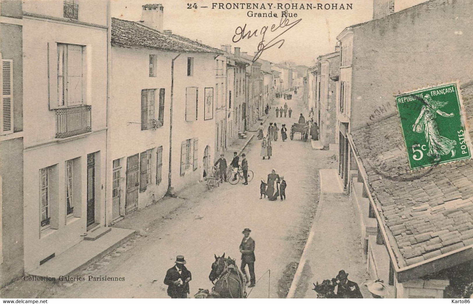 frontenay rohan rohan * 1908 * grande rue * villageois