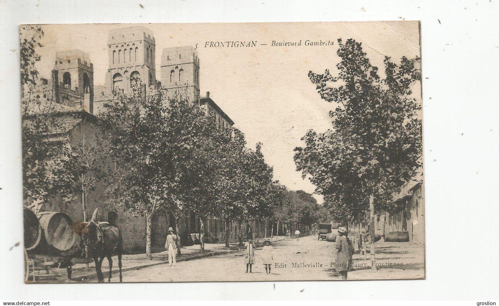 FRONTIGNAN 5 BOULEVARD GAMBETTA 1917 (CACHET MILITAIRE CENTRE D'INSTRUCTION DE TIRAILLEURS 16 E REGION)