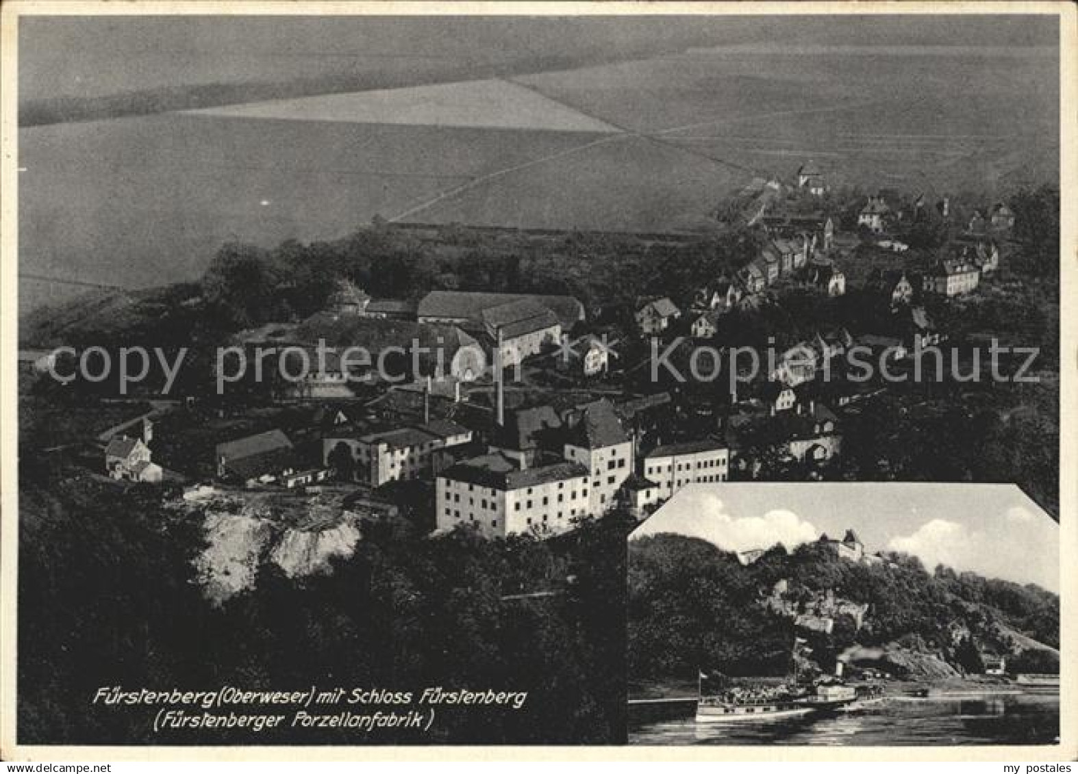 Fuerstenberg Weser Hotel Fuerstenberg und Weserberg Terrassen Schloss Dampfer