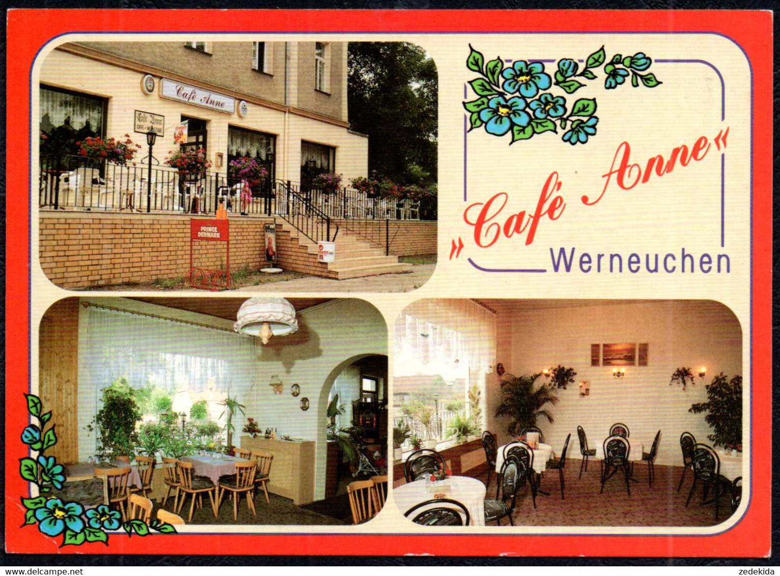 G1745 - Werneuchen Barnim - Cafe Anne Innenansicht - Bild und Heimat Reichenbach Qualitätskarte