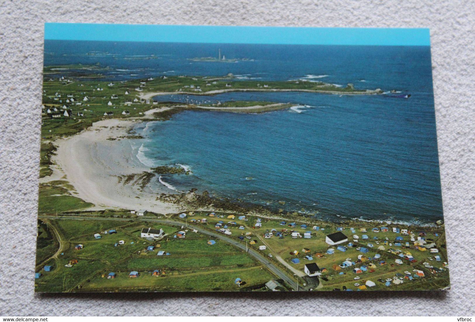 G503, Cpm, Plouguerneau, le camping municipal de la Grève blanche, Finistère 29