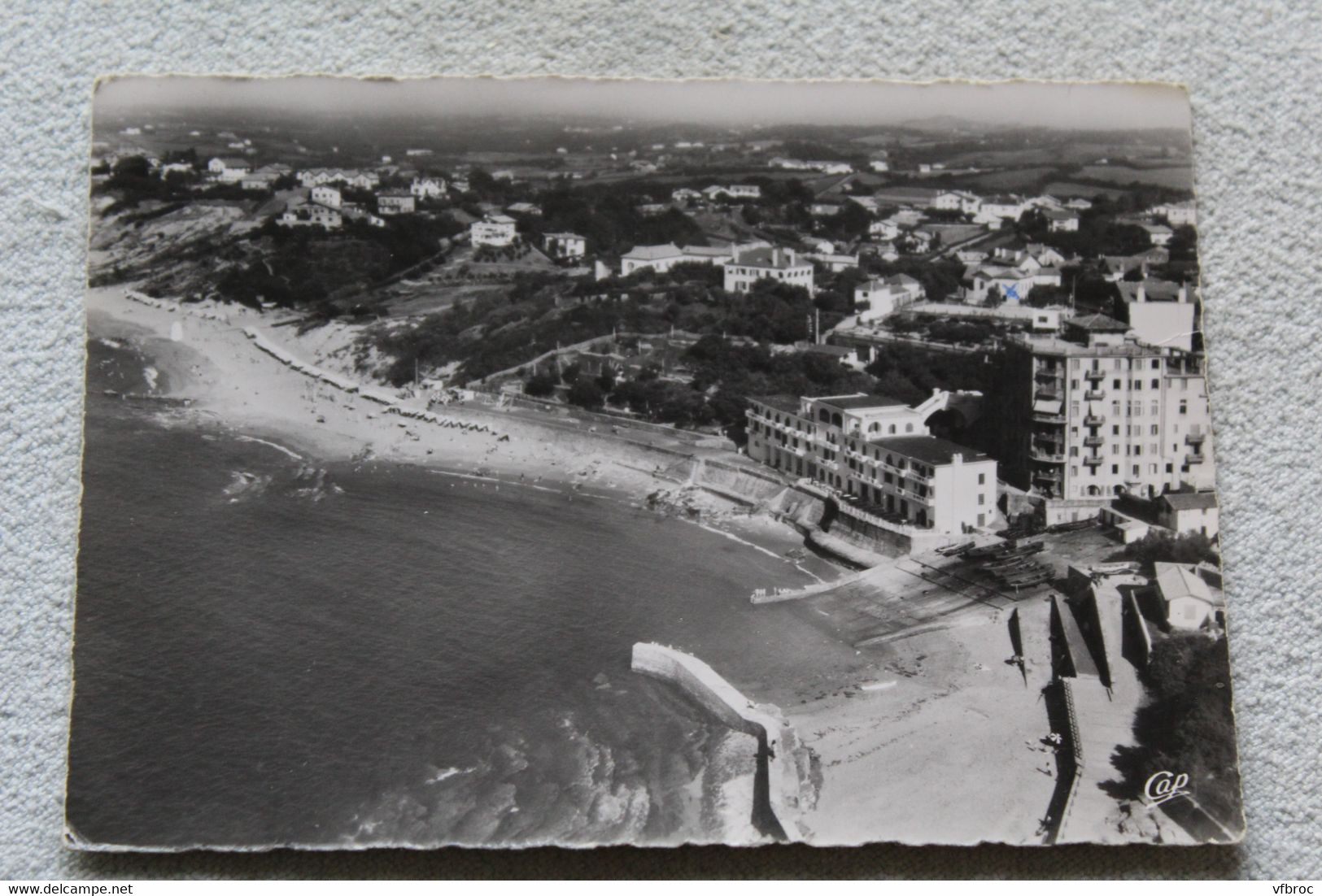 G564, Cpm 1958, Guethary, vue aérienne, la plage et le casino, Pyrénées atlantiques 64