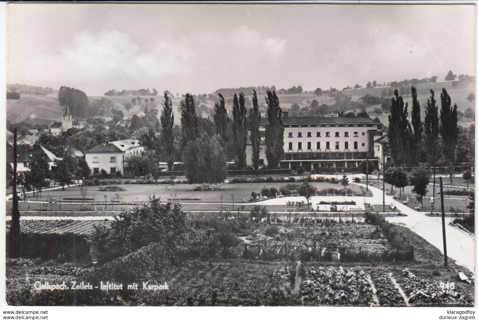 Gallspach, Institut Zeileis old postcard travelled 1955 Gallspach Special Pmk b170830