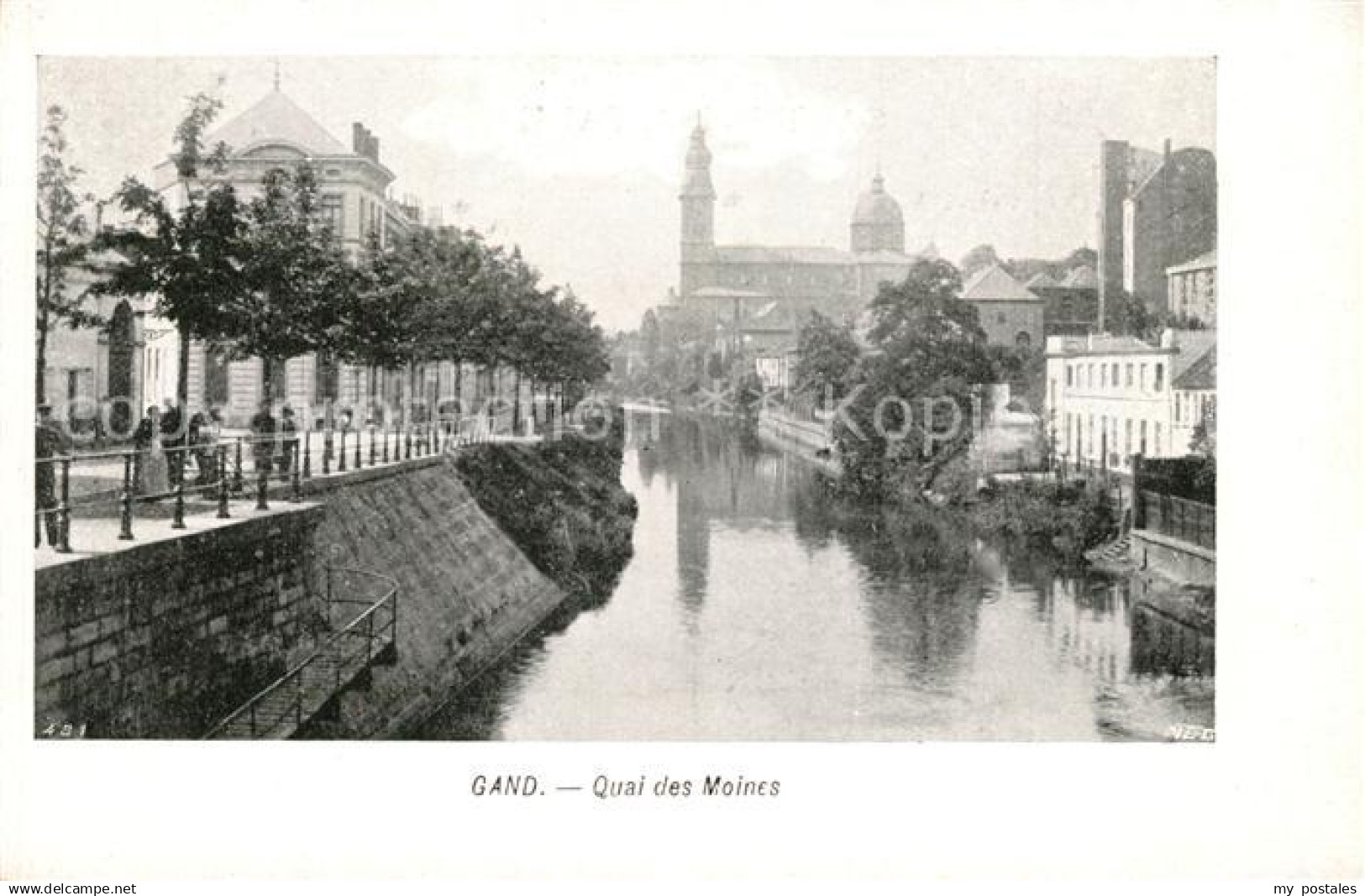 Gand Belgien Quai des Moines