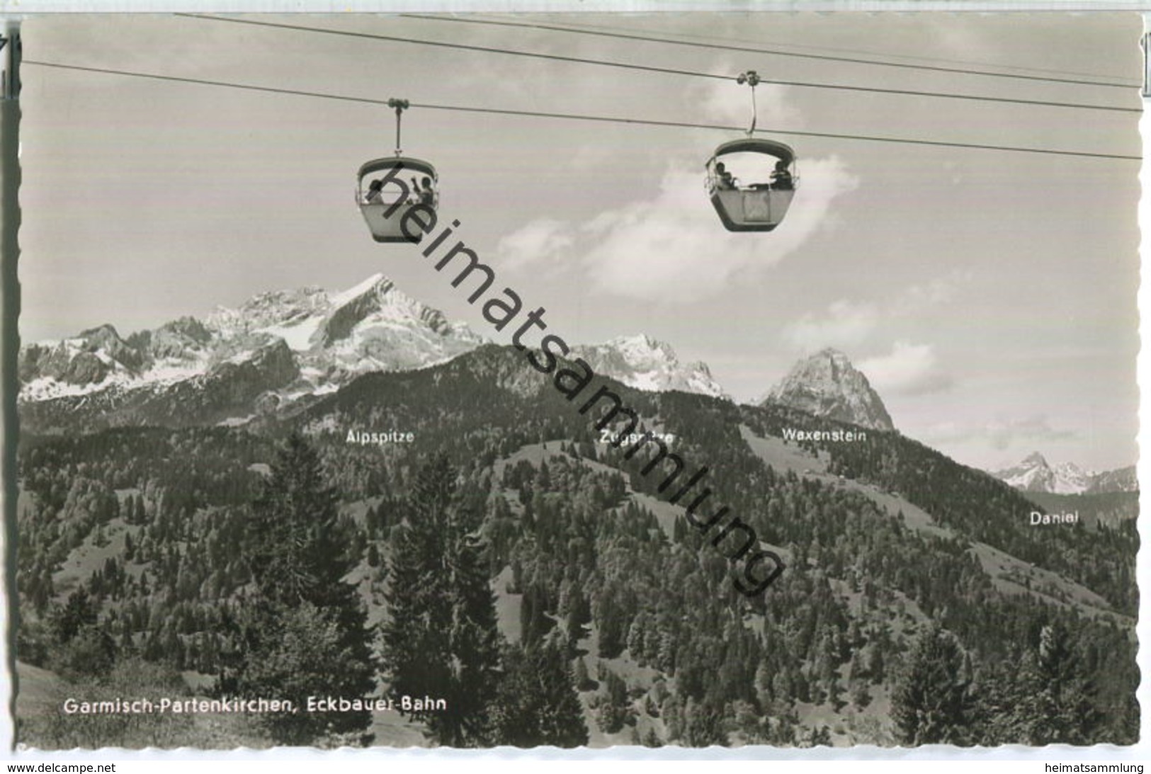 Garmisch-Partenkirchen - Eckbauerbahn - Foto-Ansichtskarte 50er Jahre - Verlag Bücheler Garmisch-Partenkirchen