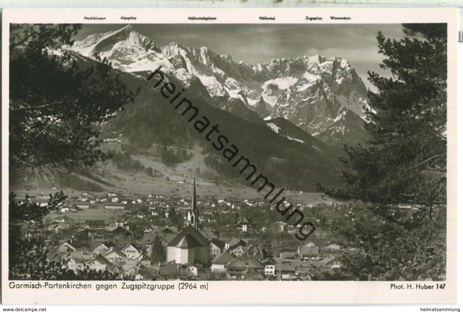 Garmisch-Partenkirchen - Foto-Ansichtskarte - Verlag Hans Huber Garmisch-Partenkirchen