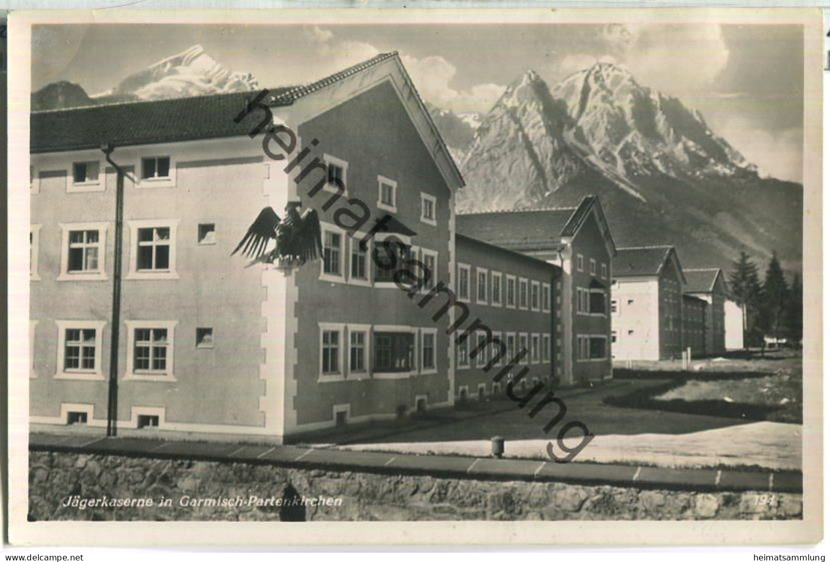 Garmisch-Partenkirchen - Jägerkaserne - Foto-Ansichtskarte - Verlag A. E. Wachter Garmisch-Partenkirchen