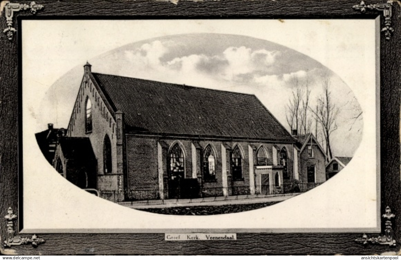 Gaufré Passepartout CPA Veenendaal Utrecht Niederlande, Kerk