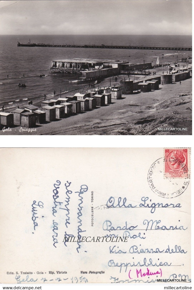 GELA: SPIAGGIA   (2)  1954