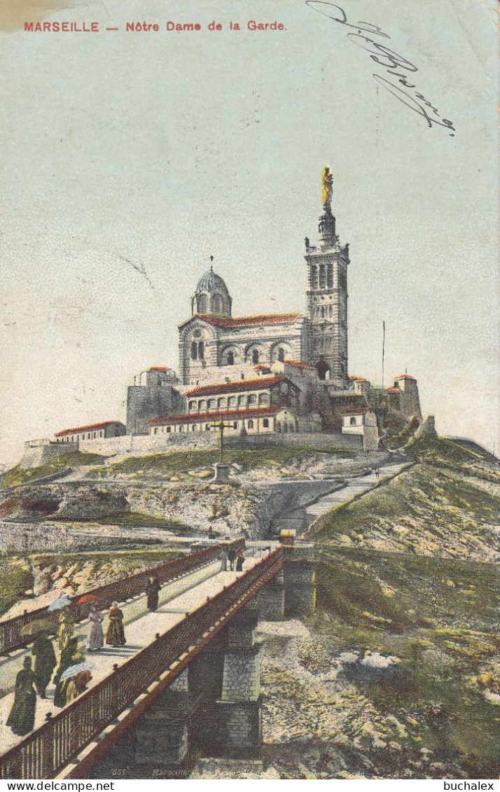 gelaufene Ansichtskarte Marseille - Notre Dame de la Garde