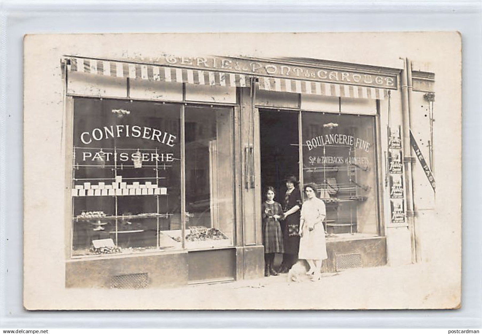 GENÈVE - Boulangerie du Pont de Carouge - CARTE PHOTO Année 1921